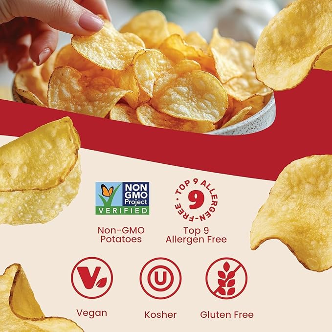 Jackson’s Classic Kettle Potato Chips (Variety Pack, 1.5 oz, Pack of 18) - Made with Premium Avacado Oil, Sea Salt, Salt & Vinegar and BBQ Flavors - Allergen-friendly, Gluten Free, Vegan