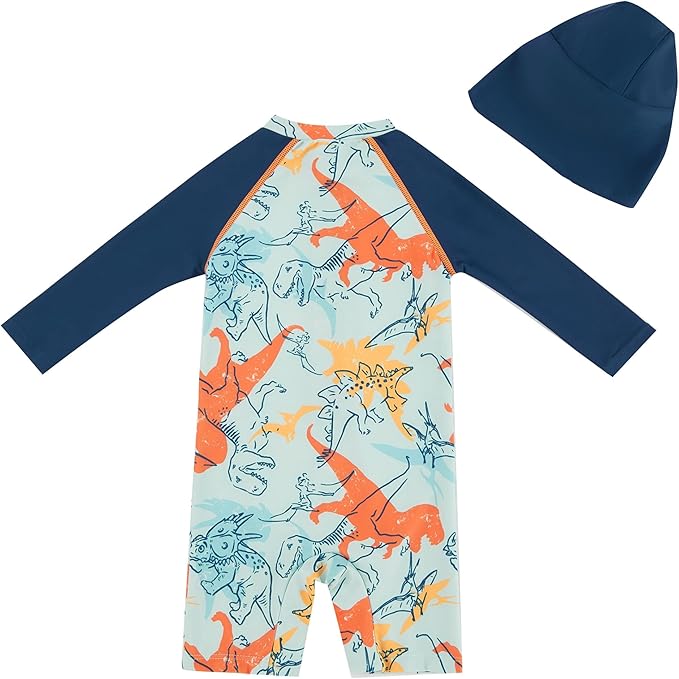 UMELOK Baby Boys UPF 50+ Sun Protection One Piece Rashguard Swimsuit with Snap Bottom