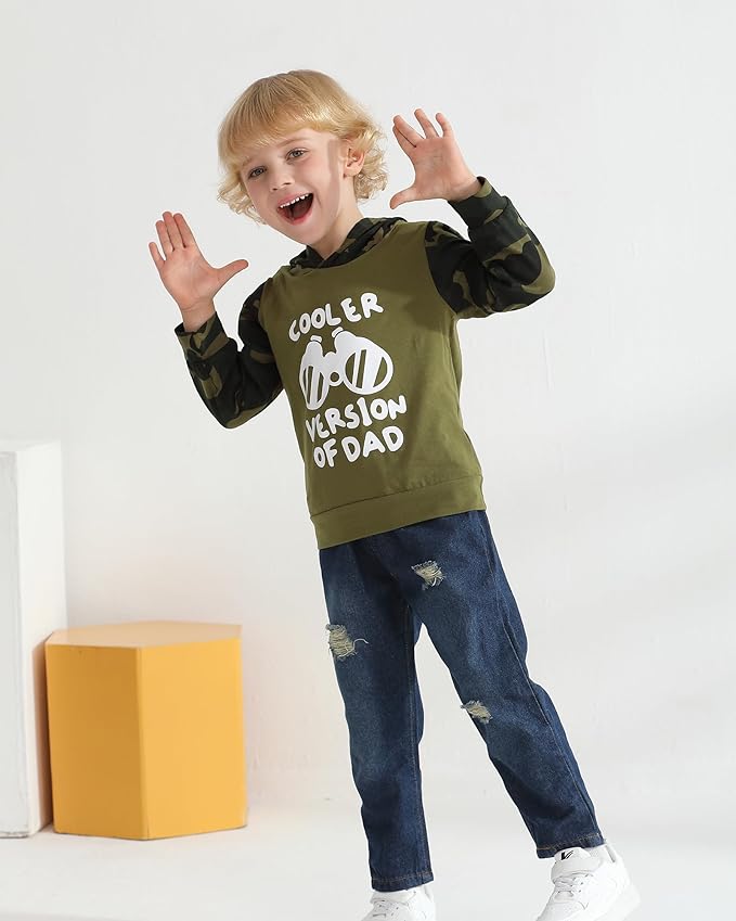 NZRVAWS Baby Boy Clothes Toddler Boy Outfit 2 3 4T 6 12 18 24 Month Fall Winter Hoodie Ripped Jeans Clothing