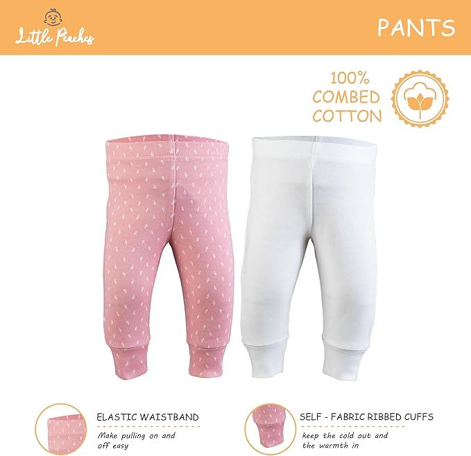 Baby Girl Clothes – 100% Cotton, Soft & Breathable Newborn Essentials and Gifts, Fits 3 to 6 Months