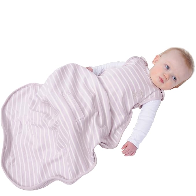 Woolino Merino Wool & Organic Cotton Baby Sleep Sack 2-24 Months – Ultimate 4-Season Baby Sleeping Bag, Universal Size Wearable Blanket, 2-Way Zipper & Adjustable Fit, Year-Round Use – Lilac