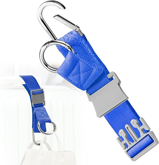 Elastic Jacket Gripper with D-Ring Hook and Buckle, ZINZ D-Ring Hook Baggage Suitcase Straps Belts Travel Accessories, Makes Your Hands Free