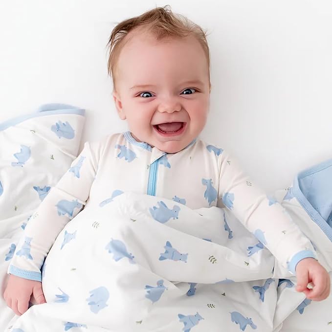 Bamboo Little Soft Baby Footie Pajamas, Baby Clothes, Newborn Sleepers, 95% Viscose and 5% Spandex, 0-24 Months