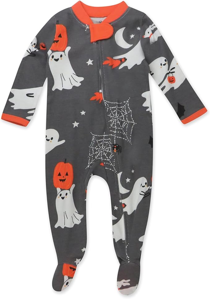 HonestBaby Baby Celebration Sleep & Play Footed One-Piece Pajama Sleeper 100% Organic Cotton