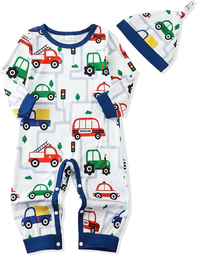 NZRVAWS Baby Boy Clothes Preemie Infant Boy Bear Outfits Jumpsuit Bodysuit Letter Print Romper