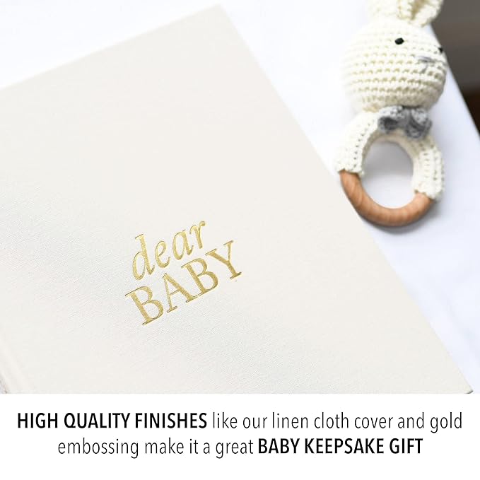 Pregnancy Prayer Journal - Christian Pregnancy Journal For Milestones - Linen-Bound Baby Book Keepsake - Gifts For Expecting Moms (Ivory, 110 Pages)