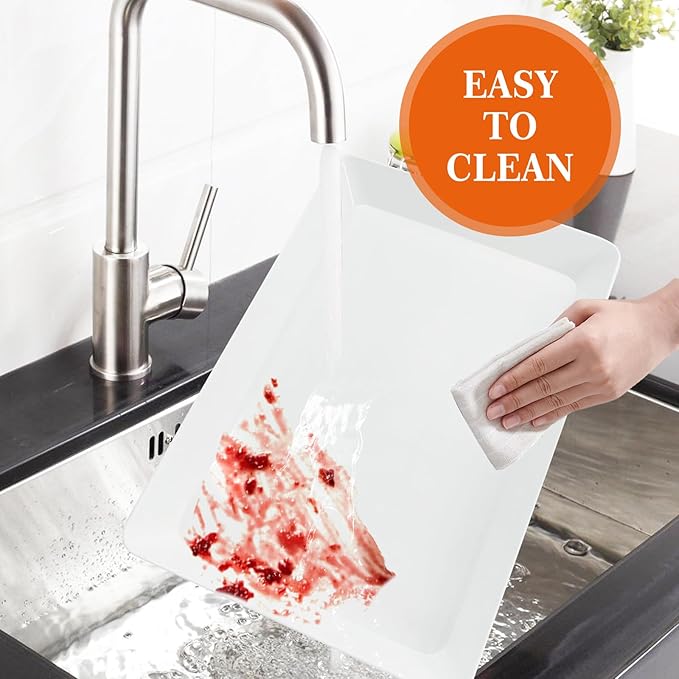 Serving Tray Platter, 17.5'' x 11.5'' x 1.6'', 5 Pcs Food Tray for Veggie Fruit Snack Dessert Cookie Cheese, Food Trays for Party Supplies Display, Large Platters for Serving Food, BPA Free