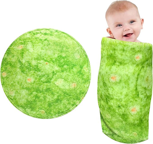 Spinacia Blanket Baby, Newborn Toddler, 285 GSM Soft Flannel Wearable Wrap Blanket Funny Gifts for Baby Shower Boy Girl 0-3 6 9 Months
