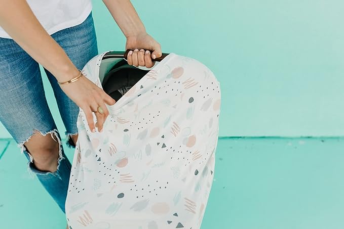 Bayside Multi-Use Cover: Car Seat, Nursing, Stroller - Stretchy Fabric, All-Season, Stylish Designs, Easy Access