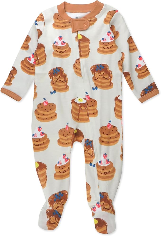HonestBaby Sleep & Play Footed One-piece Pajama Sleeper 100% Organic Cotton, Baby Boys