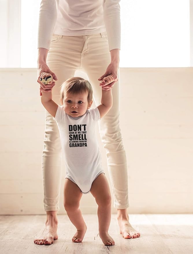 CBTwear Don't Look At Me, That Smell Is Coming From My Grandpa Baby Bodysuit - Newborn Unisex Clothes