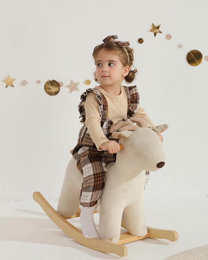 Newborn Infant Baby Girl Clothes Fall Winter Plaid Long Sleeve Jumpsuit One Piece Romper Bodysuit Baby Overalls Outfits