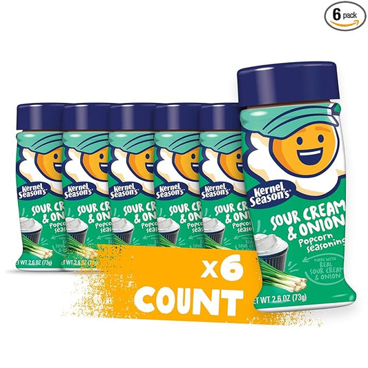 Kernel Season's Popcorn Seasoning, Sour Cream & Onion, 2.6 ounce (Pack of 6)