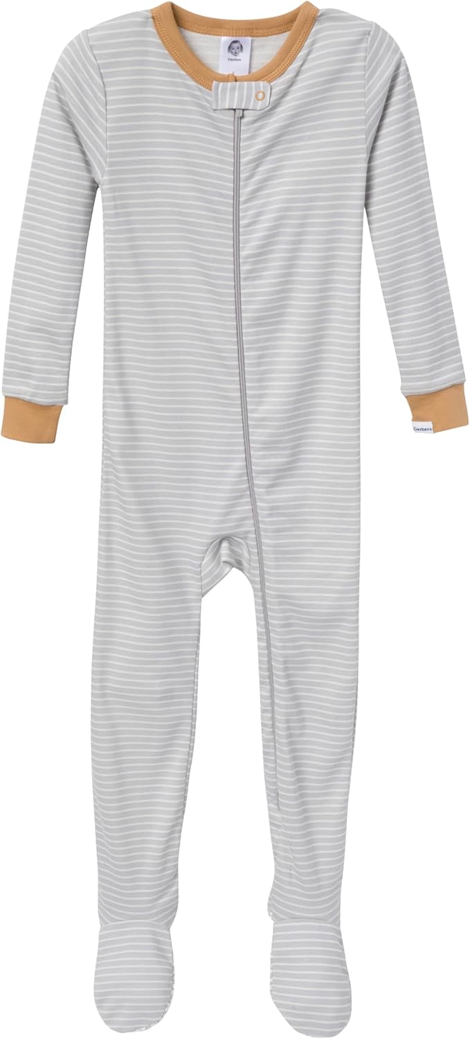 Gerber baby-boys Baby-boys 4-pack Footed Pajamas