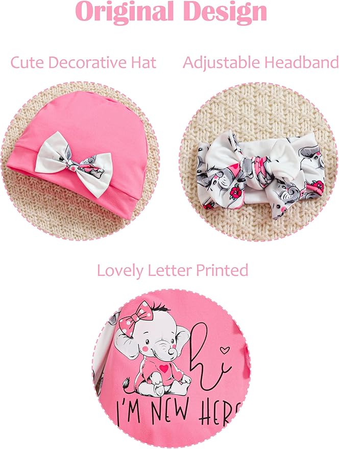 Preemie Newborn Baby Girl Clothes Infant Fall Winter Outfits Letter Floral One-Piece Romper+Jumpsuit