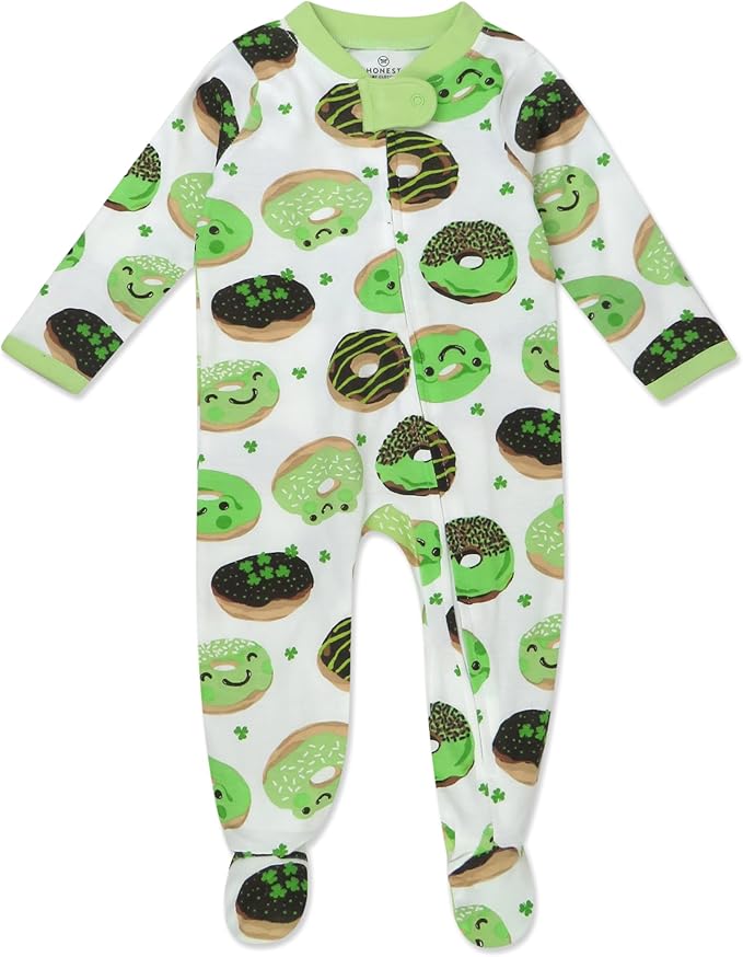 HonestBaby Baby Celebration Sleep & Play Footed One-Piece Pajama Sleeper 100% Organic Cotton