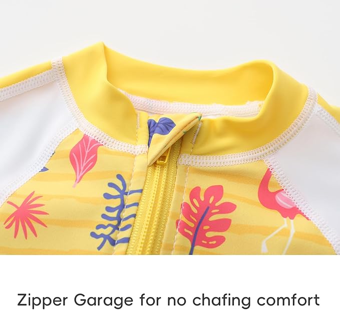 Baby Swimsuit UPF 50+ Sun Protection One Piece Zipper Beach Swimwear for Little Boys Girls Toddler