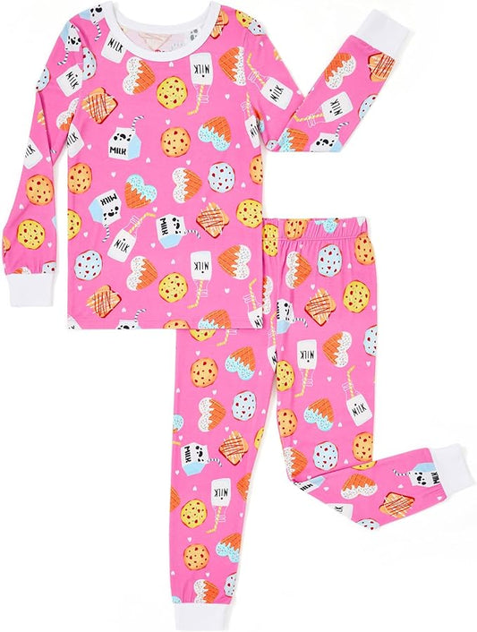 PATPAT Bamboo Viscose Pajama Sets for Toddler Boys & Girls Baby Kids, Ultra-soft Snug fit Pjs Sleepers for Birthday Holiday