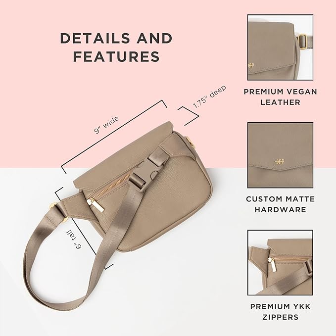 Freshly Picked Classic Park Pack Belt Bag, Fanny Packs for Women, Wear as a Waist Bag or Crossbody (Aspen)