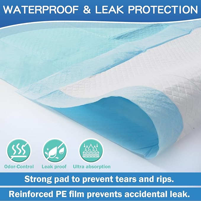 Extra Large Chucks 36"x36" Disposable XXL Heavy Duty Absorbent Elderly Adults Incontinence Bed Pads,Waterproof Thicken Puppy Pee Pad,Changing Underpads for Women and Baby[100 Pads]