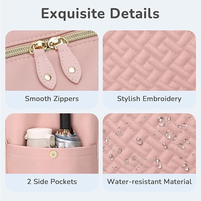 Diaper Bag Tote, Baby Bag Travel Diaper Tote Bag with Pacifier Case, Cute Maternity Hospital Baby Stylish Diaper Tote for Mom Dad Medium Size, Pink