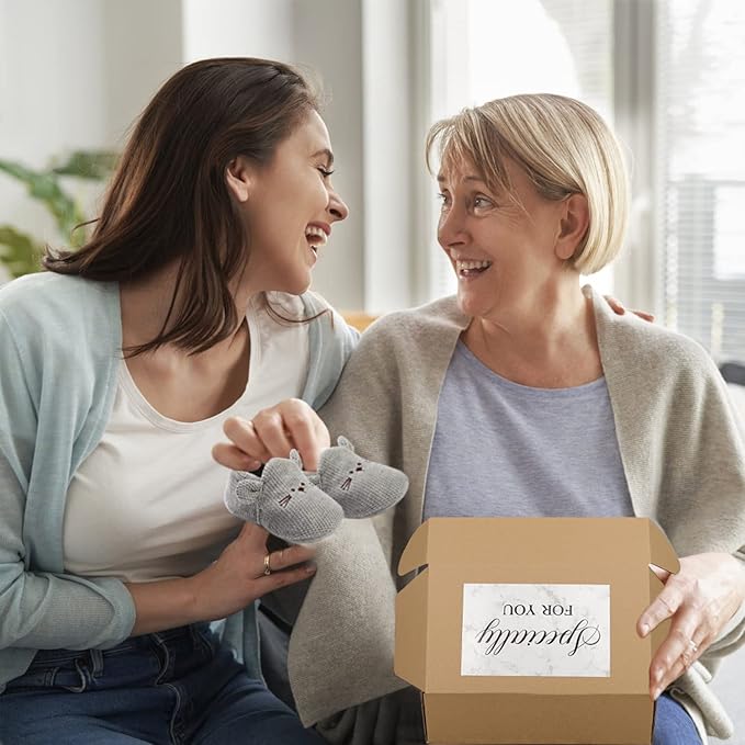 Pregnancy Announcement for Grandparents - Surprise Baby Announcement Gifts Set for Grandma Grandpa- Pregnancy Test Keepsake Box, Baby Onesie & Shoes, Pregnancy Reveal Card