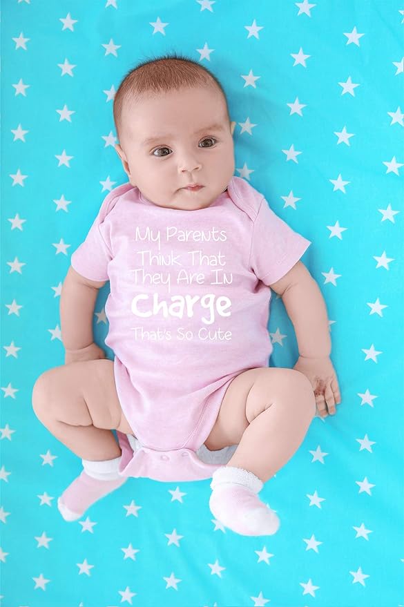 CBTwear My Parents Think That They Are in Charge Baby Bodysuit Funny Infant Outfit Unisex Humor Romper