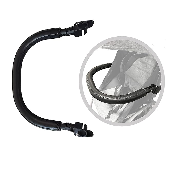 Baby Stroller Bumper Bar,Armrest, Handle, Crossbar Accessories for BBZ YoYo and Yoyo+,Black PU Leather