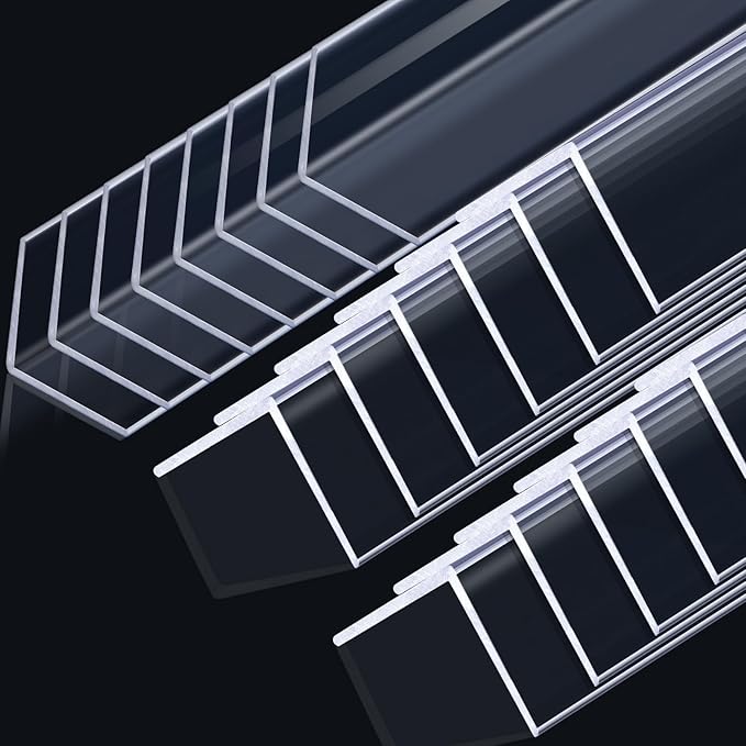 Sasylvia 20 Pcs Wall Corner Protector Guards, Vinyl 3/4 x 48 Inches Corner Trim Molding, Avoid Scratching Scuffs, Ease Install and Cleaning for Door Countertop Furniture Cabinet Protection, Clear