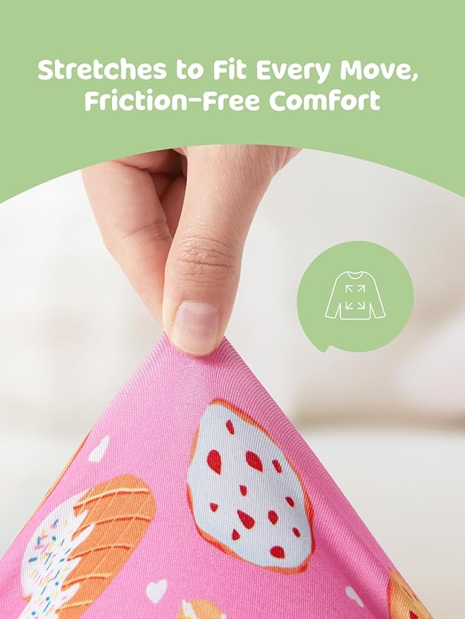 PATPAT Bamboo Viscose Pajama Sets for Toddler Boys & Girls Baby Kids, Ultra-soft Snug fit Pjs Sleepers for Birthday Holiday