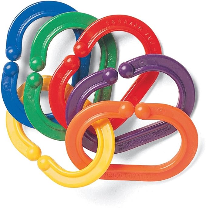 Discovery Toys BOOMERINGS Links to Attach Baby Toys to Stroller & Car Seat| Kid-Powered Learning | STEM Toy Early Childhood Development from Birth