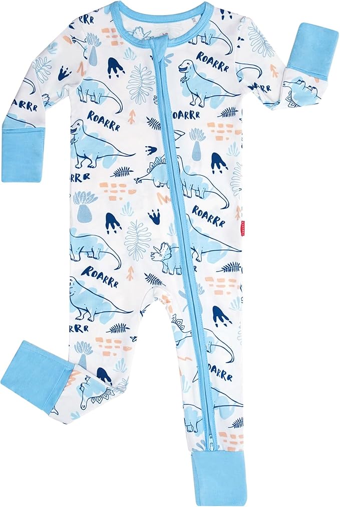 Footless Pajamas Baby Boy Girls, Viscose from Bamboo Baby Pajamas, Two Way Zipper Sleepers, Newborn Pjs