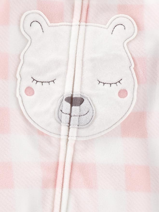 Simple Joys by Carter's girls Loose-Fit Flame Resistant Fleece Footed Pajamas