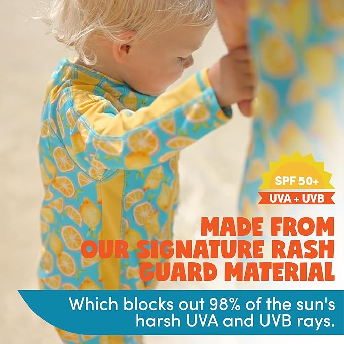 SwimZip Boys' Long-Sleeve UPF 50+ Swimsuit for Baby, Toddler, & Little Boys