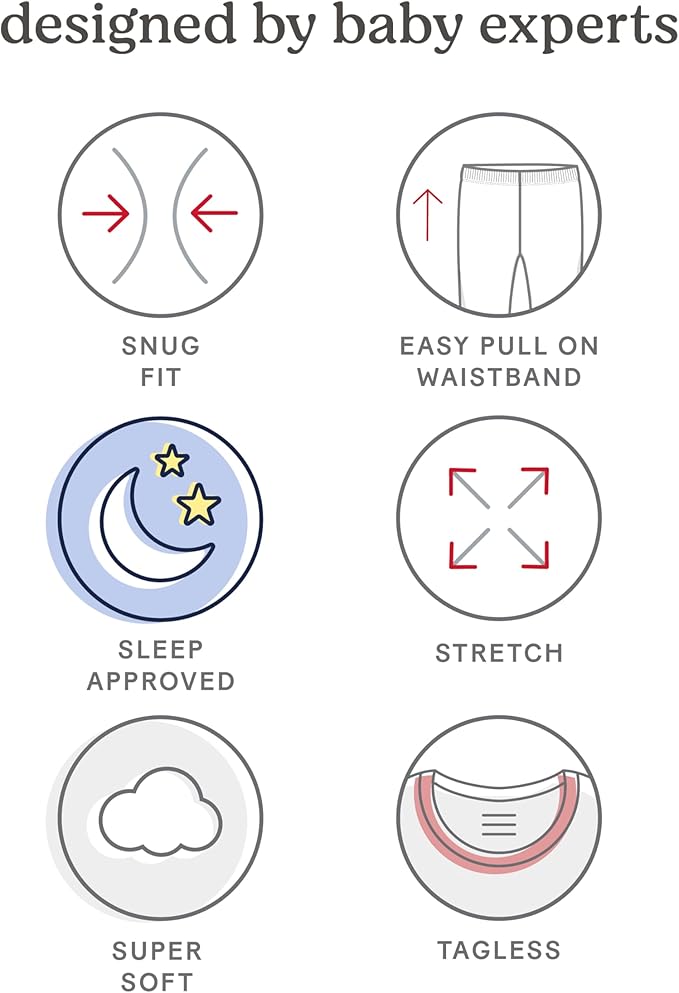 HUGGIES unisex-baby Long Sleeve Pajama 4-piece Set