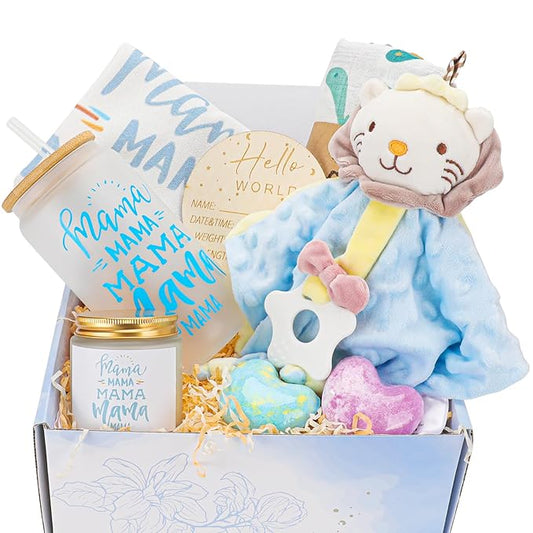 New Mom Gifts,Gifts for New Mom,New Mom Gifts for Women,Baby Shower Gifts,Baby Boy Gifts,Pregnancy Gifts,Postpartum Gifts for Mom,New Mom Gift Basket After Birth,Gender Reveal Gifts for Mom To Be
