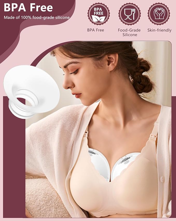 8pcs Flange Insert 17mm Compatible with Compatible with Momcozy M9/M6/M5/S12 Pro/V1 Pro/V2 Pro,for Spectra/Medela/MomMed/eufy/Lansinoh/Elvie Breast Pump,Replace for Momcozy Breast Pump Parts Shield