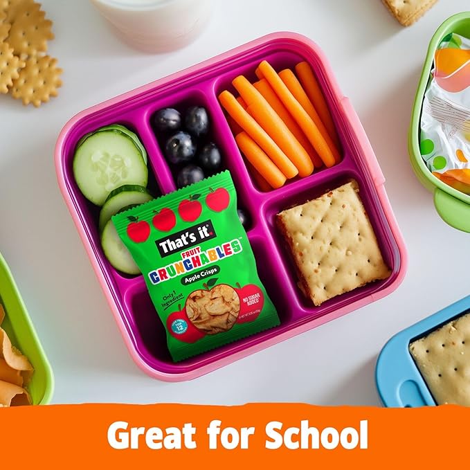 That's it. Fruit Crunchables (15 Pack) Apple Crisps healthy snacks for kids, Plant-Based, Non-GMO, Gluten-Free, No Sugar Added - Healthy Snack for lunch box 100% Natural Crunchy Fruit Snack