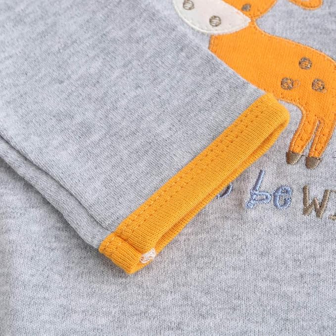 Kiddiezoom Baby Footed Cotton One-Piece Romper Jumpsuit Pajamas