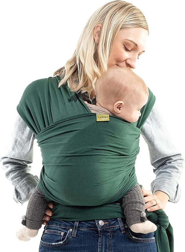 Boba Baby Wrap Carrier – Original Baby Sling Carrier for Newborns (7–35 lbs), Soft, Secure, Hands-Free & Ergonomic, Ideal for Comfortable Bonding, New Parents (Serenity Rainforest)