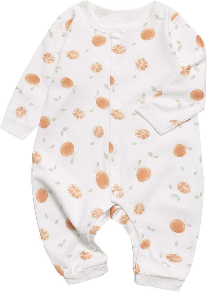 100% Organic Cotton Soft 3-24 Months Unisex Footless Newborn Baby Sleepers Pajamas Romper Boys Girls Long Sleeve