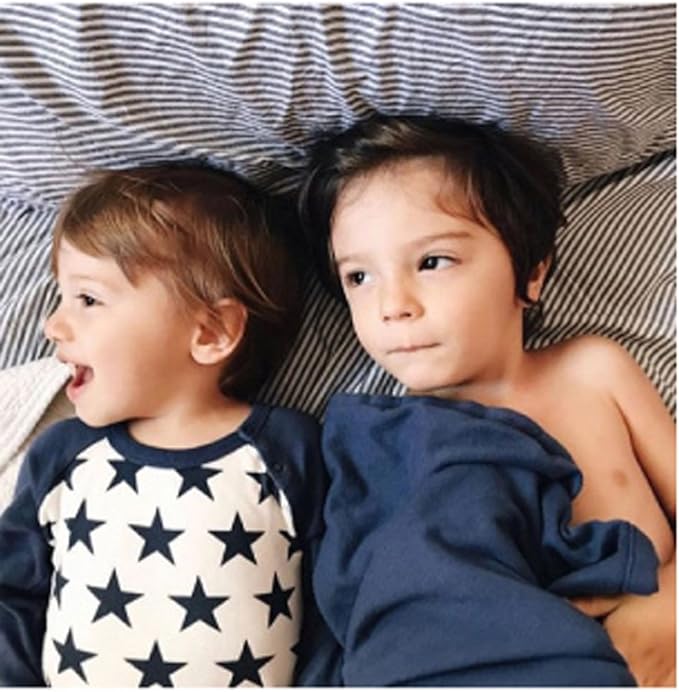 Babysoy Long Sleeve Unisex Lounge Set - Organic 2-Piece PJ Playwear Sets for Baby and Toddler