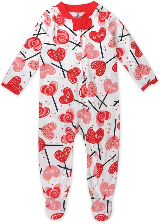 HonestBaby Baby Celebration Sleep & Play Footed One-Piece Pajama Sleeper 100% Organic Cotton