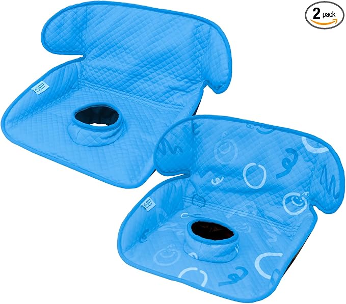 Blue Piddle Pad 2-Pack – Waterproof Car Seat & Stroller Protector for Potty Training Toddlers & Babies, Machine Washable, Anti-Slip Backing, Universal Fit