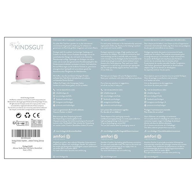 Kindsgut Potty Training Toilet in Whale Design, Designed in Germany, Potty Training in a Beautiful Design, Pink
