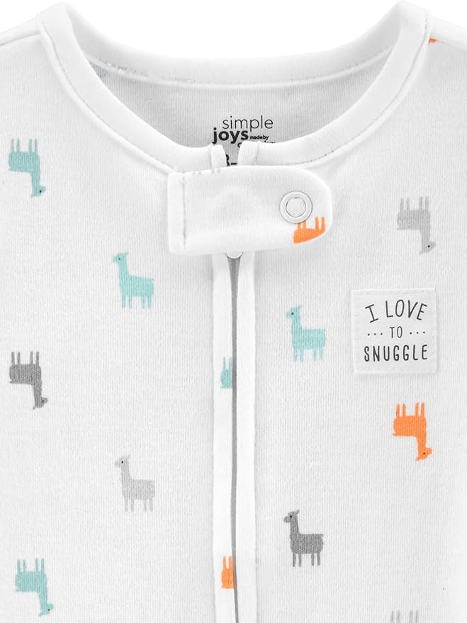 Simple Joys by Carter's Baby Neutral 2-Pack Cotton Footed Sleep and Play