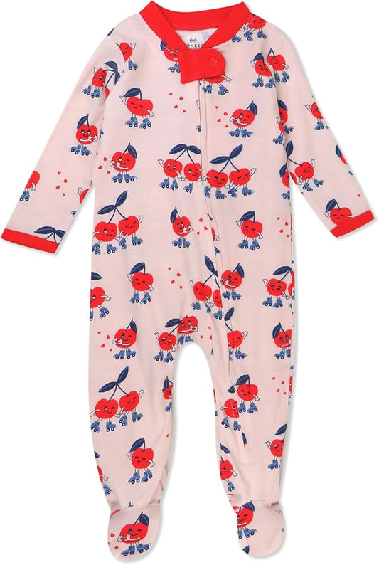 HonestBaby Baby Celebration Sleep & Play Footed One-Piece Pajama Sleeper 100% Organic Cotton