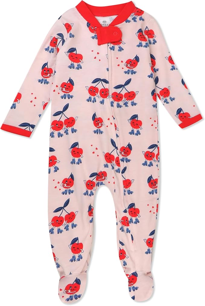 HonestBaby Baby Celebration Sleep & Play Footed One-Piece Pajama Sleeper 100% Organic Cotton