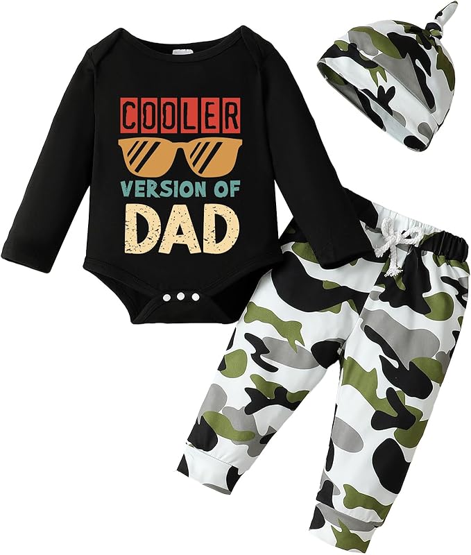 NZRVAWS Newborn Baby Boy Clothes Outfits Letter Prined Romper Pants Set Infant Baby Boy Clothing 0 3 6 9 12 18 Months