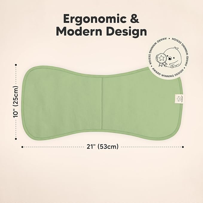 Organic Burp Cloths Baby Boy & Girl - 5-Pack Super Absorbent Cotton Burping Cloths for Babies, Soft & Plush Newborn Spit Up Rags, Infant Towels for Milk Spit Up, Unisex, Large 21" x 10" (Dew)